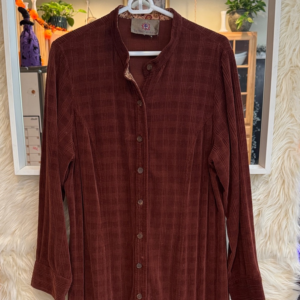 🤎 Vintage 90s The Territory Ahead Corduroy Jacket Rust Brown Button Front